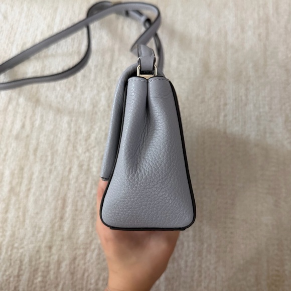 Kate Spade Grey Leila Pebbled Leather Crossbody Bag - Picture 2 of 8